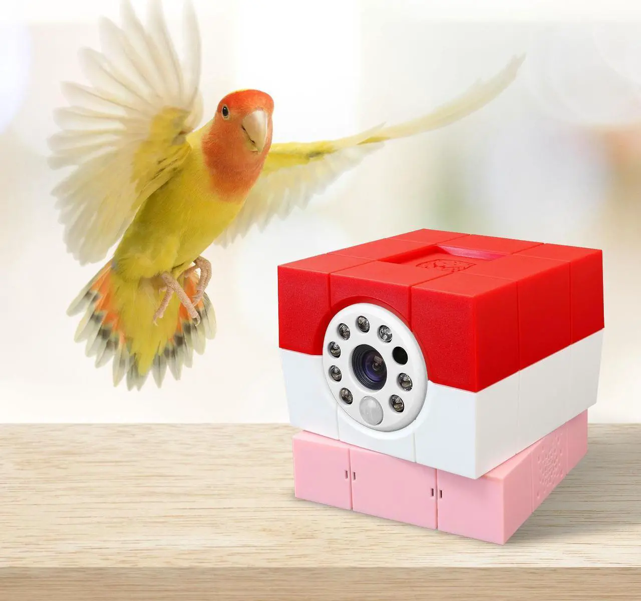Alt view image 5 of 6 - Introducing  the most cutest Indoor Security Camera for Pets Petite (Red)+ + 1yr Subscription to 30-day Continuous Video Recording in the cloud only on Newegg.