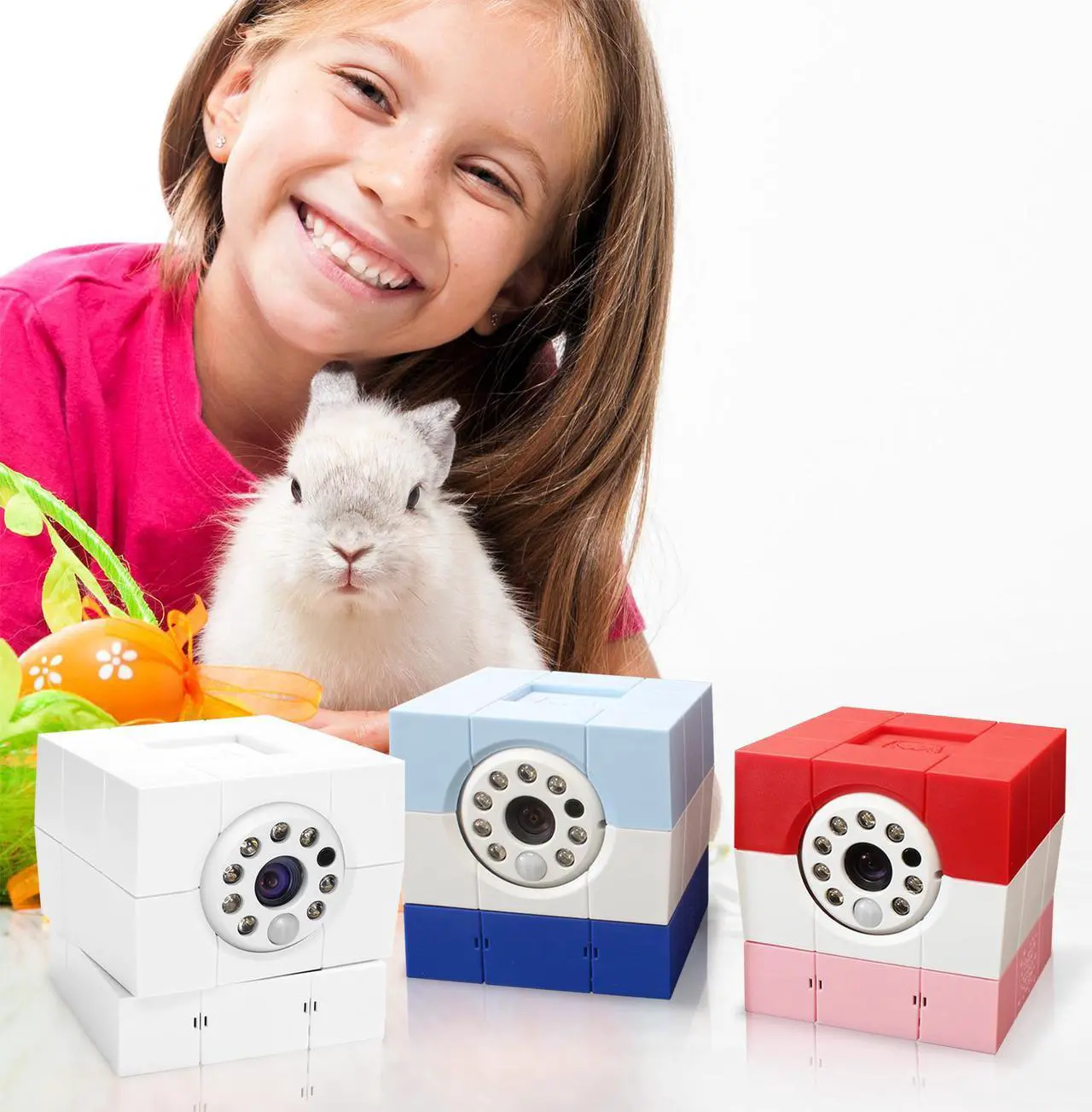 Alt view image 6 of 6 - Introducing  the most cutest Indoor Security Camera for Pets Petite (Red)+ + 1yr Subscription to 30-day Continuous Video Recording in the cloud only on Newegg.
