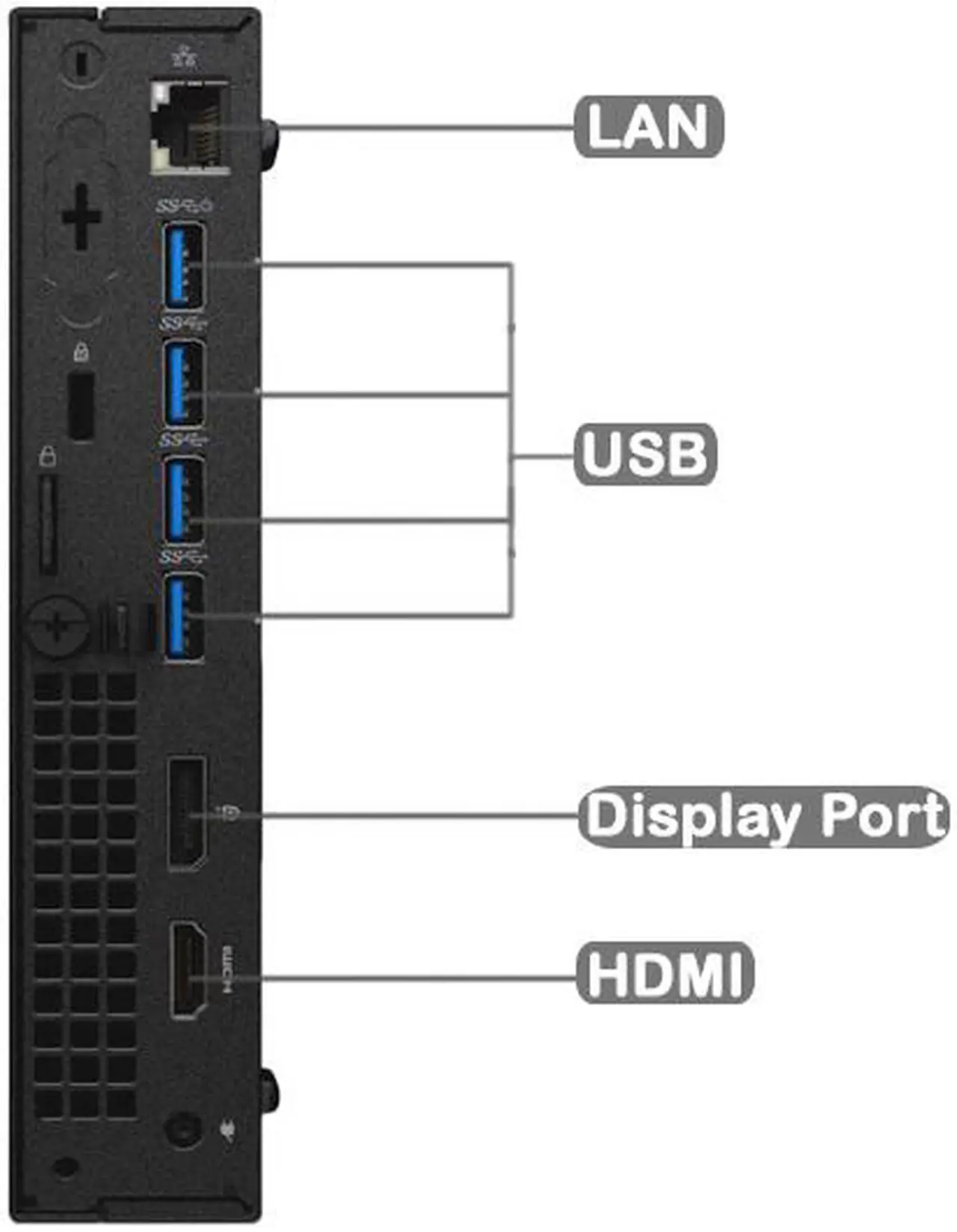 Alt view image 3 of 5 - DELL 5050 MICRO Intel Core i5-7600T 2.80 GHz, 16GB, 512GB SSD, Win 10 Pro