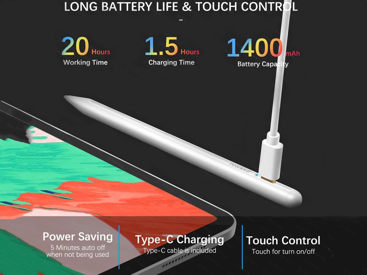Alt view image 2 of 7 - Stylus Pen for Apple Pencil 2 Tablet High Precision Touch Capacitive Pen iPad Stylus For iPad Pro 11 Pencil Pro 12.9 / 9.7 2018 2019 Mini 5  Pen For Apple Stylus Pencil 2 ( no need to wear gloves)