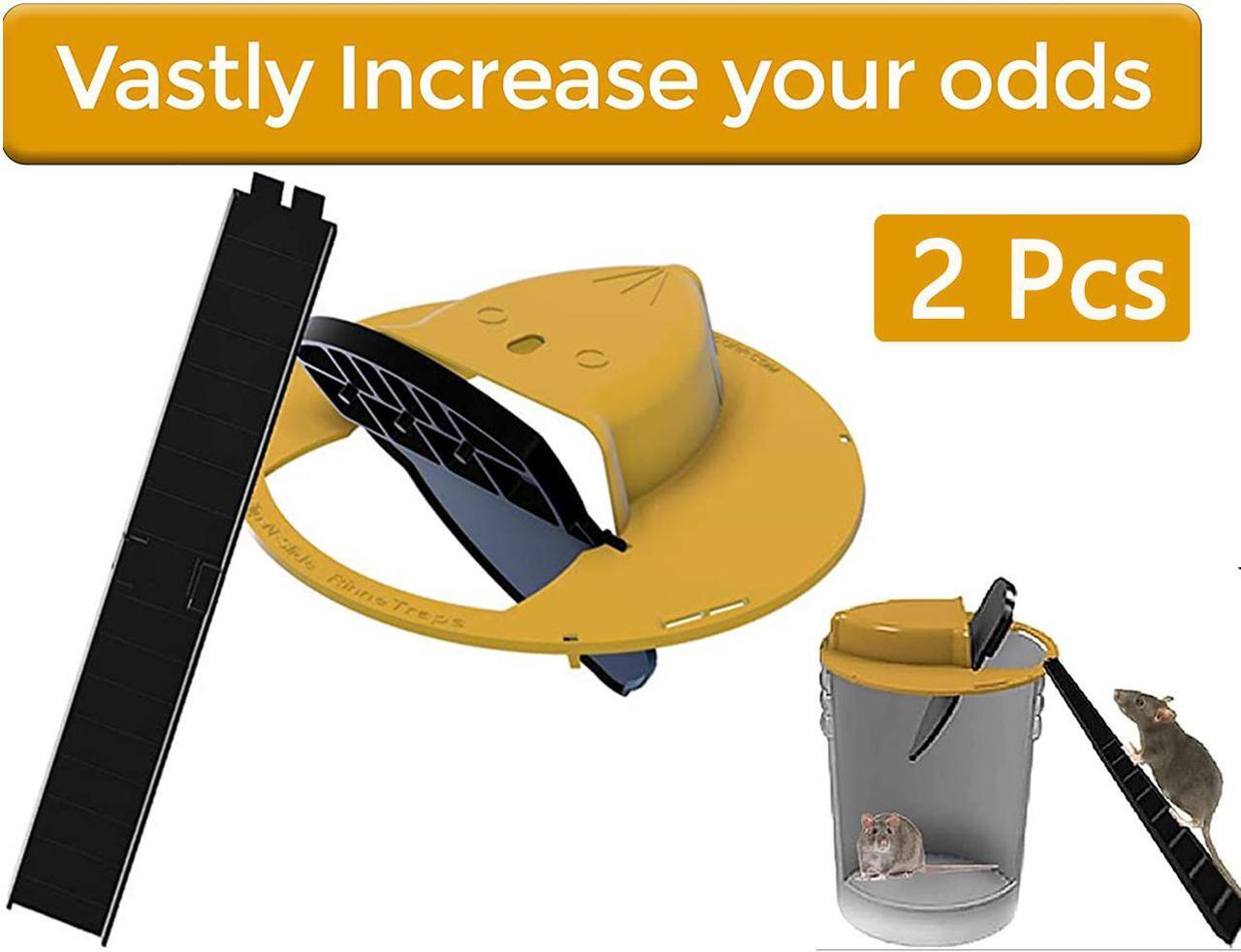 Main image of 2 Piece Slide Bucket Lid Mouse/Rat Trap with Ramp, Auto Reset Multi Catch for Indoor Outdoor, Compatible 5 Gallon Bucket, Mouse Trap Compatible, Humane or Lethal Bucket Trap No See Kill