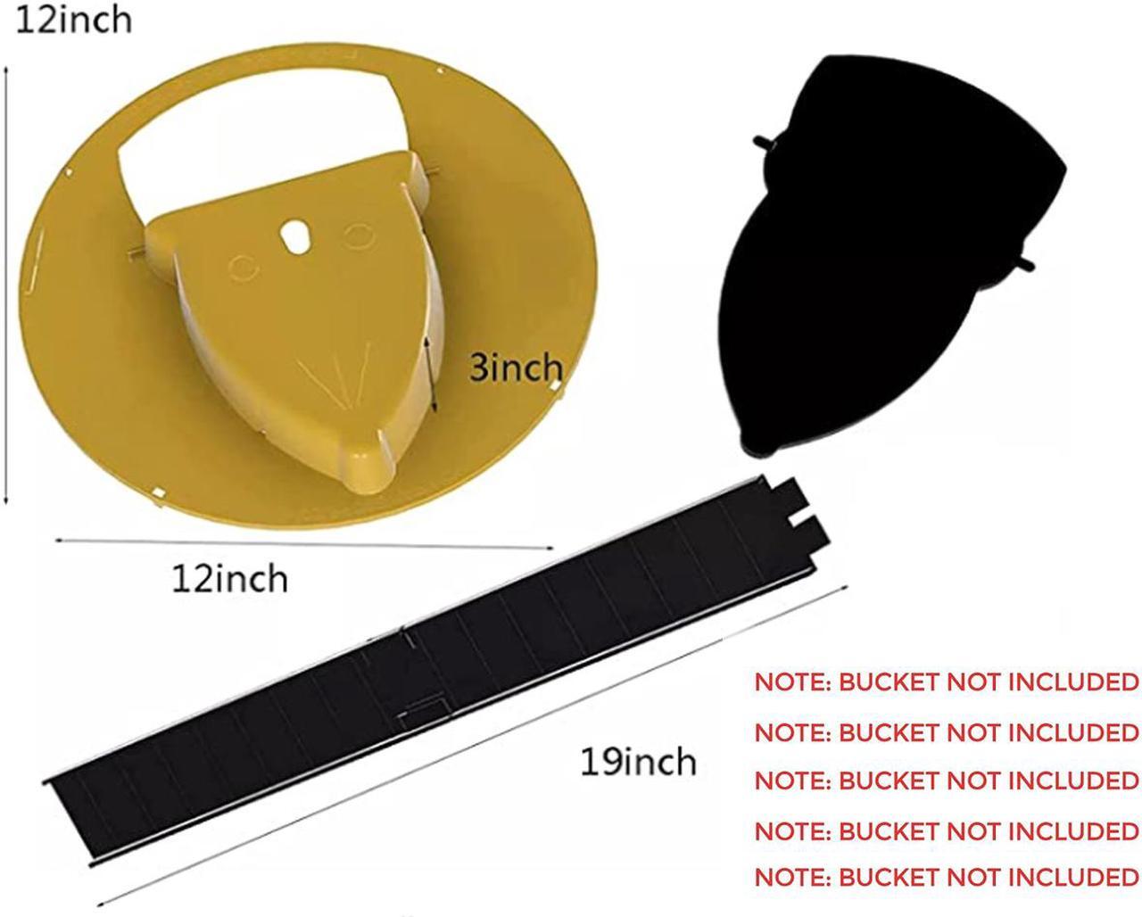 Alt view image 2 of 7 - 2 Piece Slide Bucket Lid Mouse/Rat Trap with Ramp, Auto Reset Multi Catch for Indoor Outdoor, Compatible 5 Gallon Bucket, Mouse Trap Compatible, Humane or Lethal Bucket Trap No See Kill