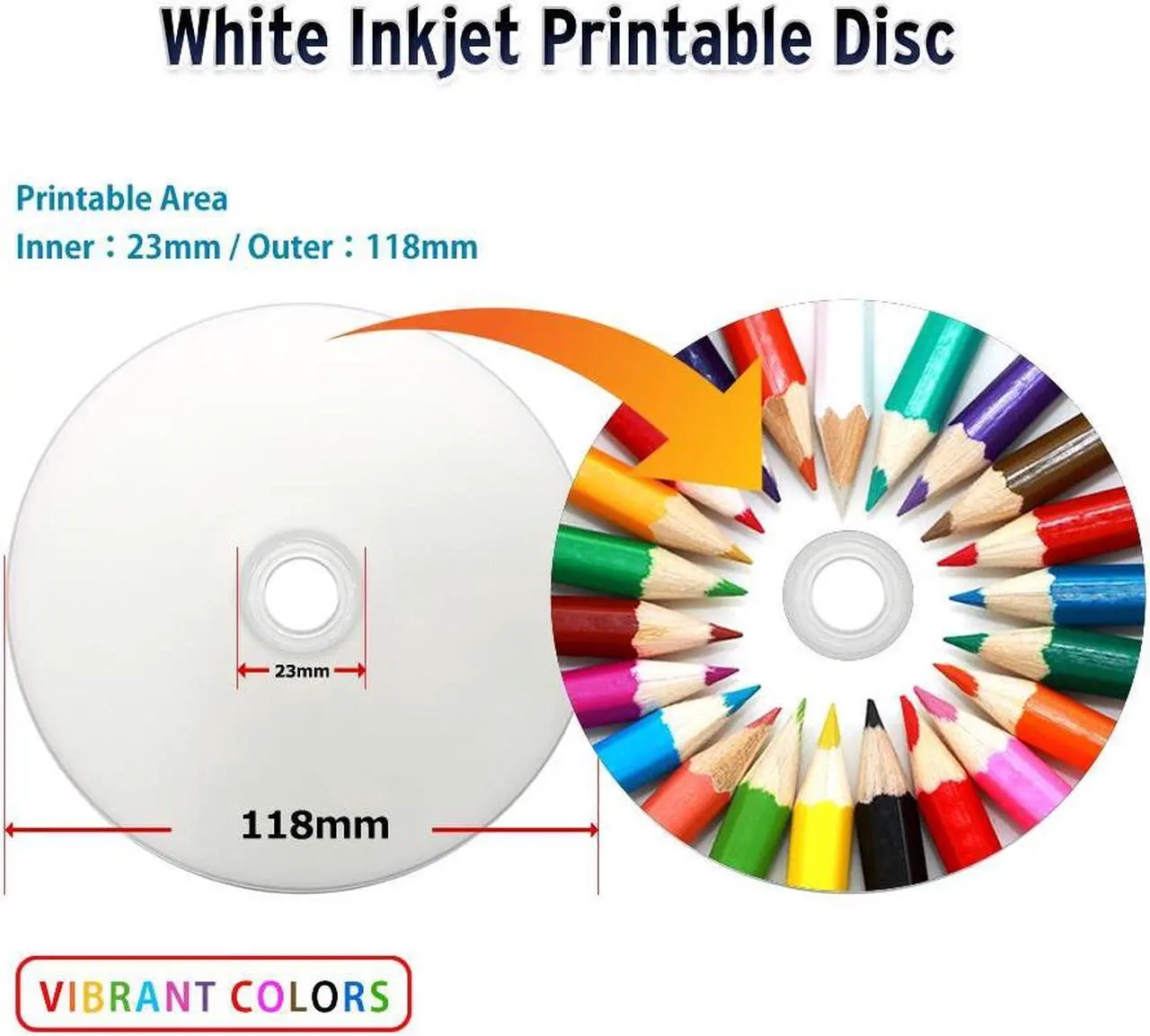 Alt view image 2 of 5 - Prodisc DVD-R 16X 4.7GB White Inkjet Printable Hub Printable - 100 Discs (Japanese Limited Edition)