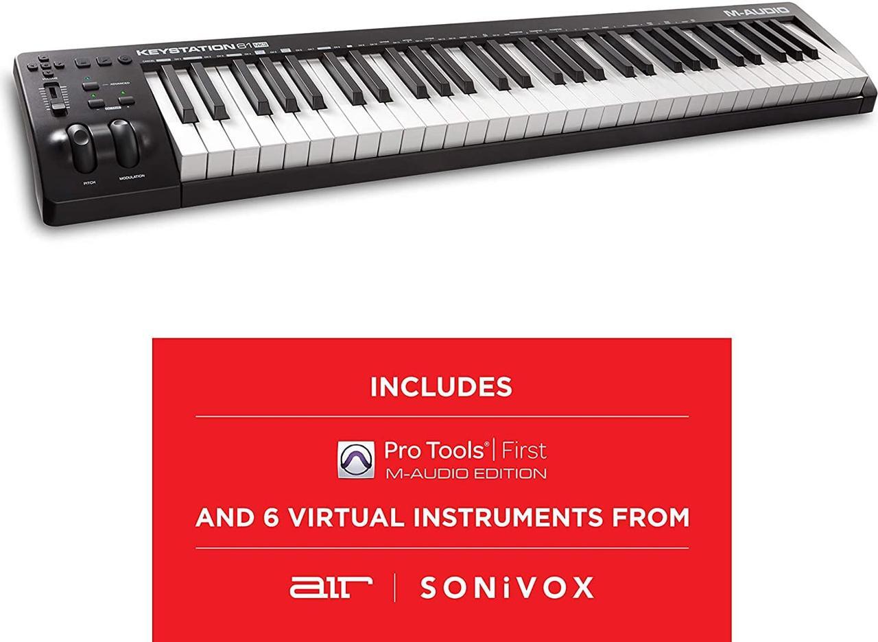 Alt view image 15 of 20 - M-audio Keystation 61 MK3 Start creating and performing music with your Mac or PC with the world's best-selling keyboard controllers
