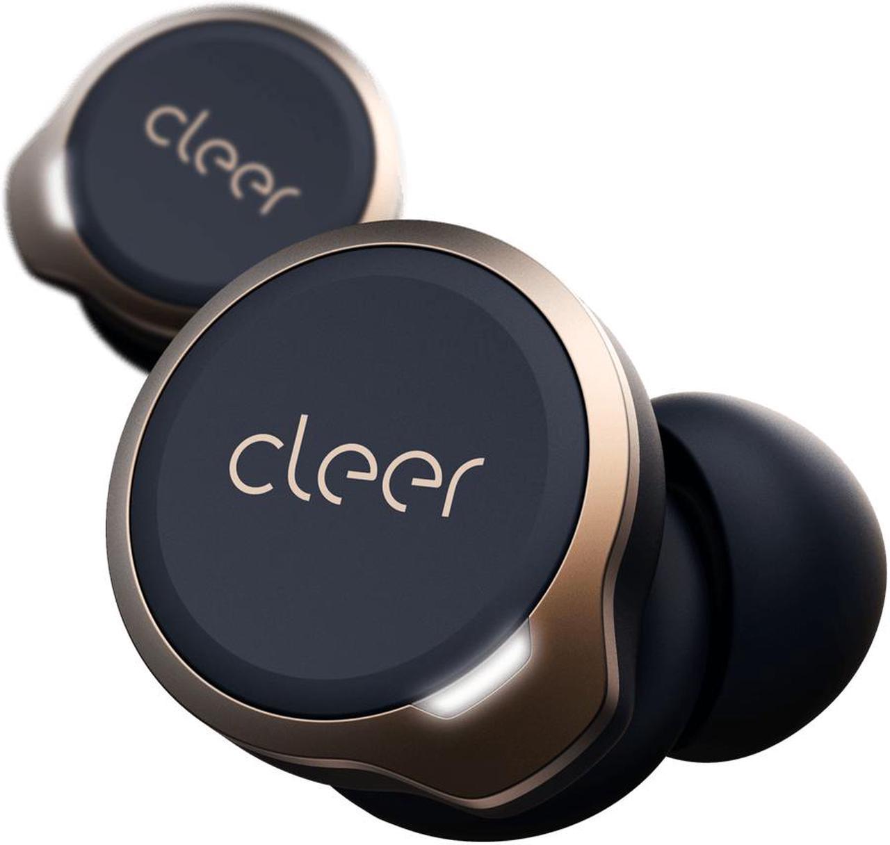 Cleer Audio ALLY PLUS True Wireless Earbuds  Bluetooth 5.0 Noise Cancelling Environmental Suppression Ambient Awareness Technology | IPX4 Water & Sweat Resistance. 30 Hour Battery Total (Black Gold)