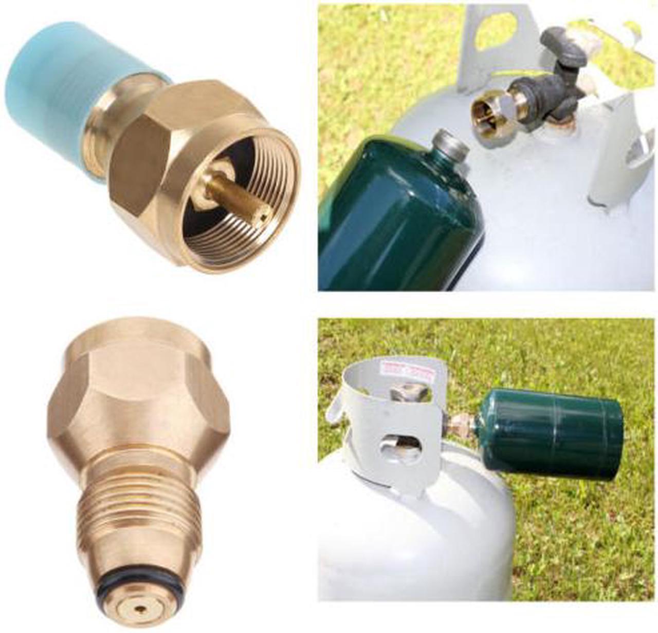 Alt view image 4 of 4 - Intsupermai Propane Refill Adapter Lp Gas 1 Lb Cylinder Tank Coupler Heater 100% Brass