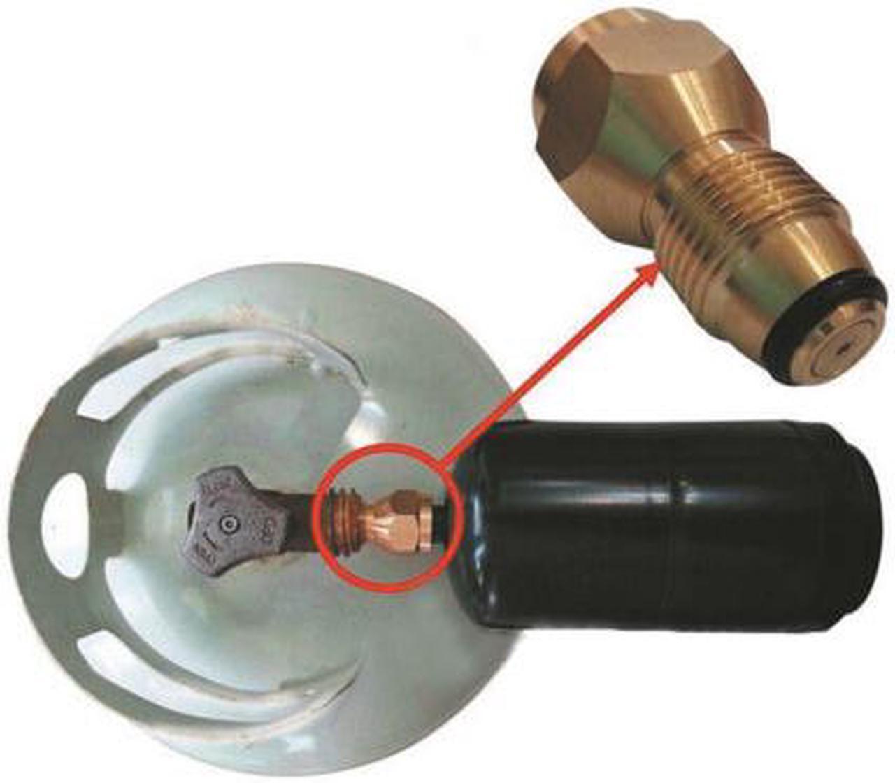 Alt view image 2 of 4 - Intsupermai Propane Refill Adapter Lp Gas 1 Lb Cylinder Tank Coupler Heater 100% Brass