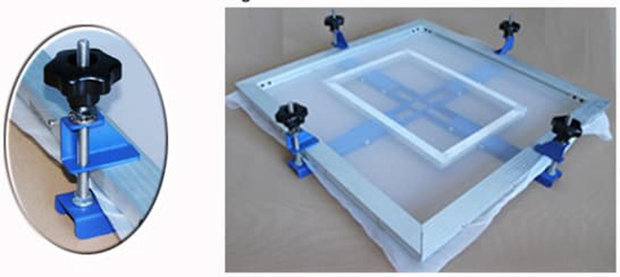 Alt view image 6 of 6 - Intsupermai Manual Screen Stretcher 24"x24" Simple Mesh Screen Stretching Equipment for Silk Screen Printing