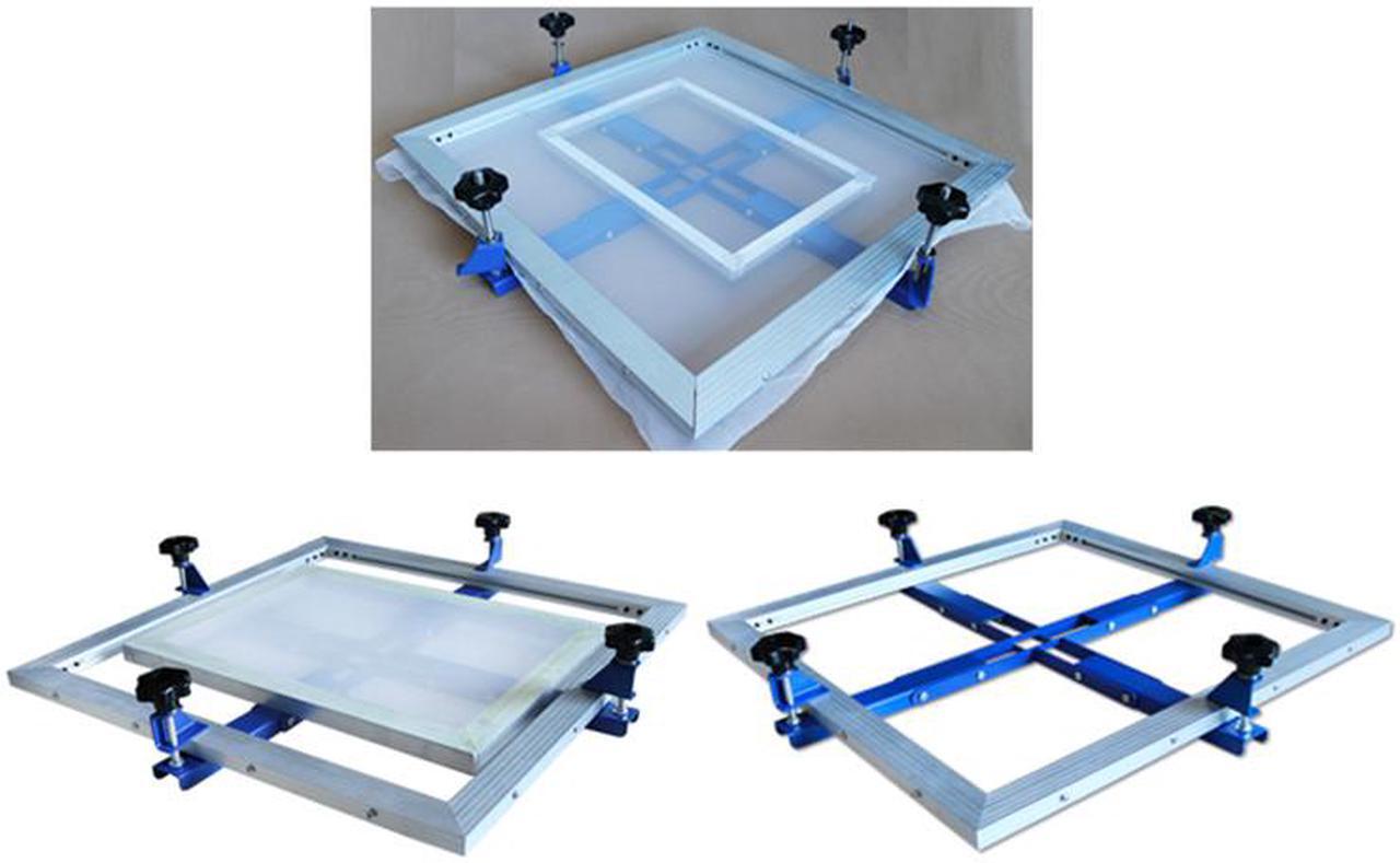 Alt view image 3 of 6 - Intsupermai Manual Screen Stretcher 24"x24" Simple Mesh Screen Stretching Equipment for Silk Screen Printing