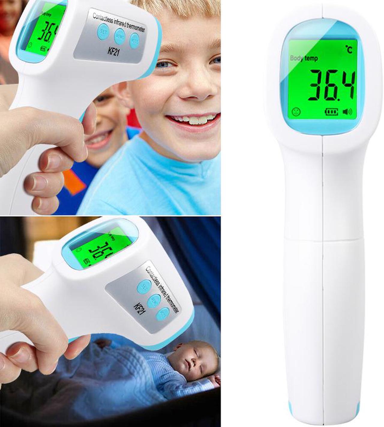 Alt view image 2 of 7 - 1pcs Thermometer Gun for Adults Kids Baby Children Body , No Touch Infrared Forehead Thermometer for Fever, Medical IR Digital Body Thermometer,Pink Purple Blue Color Random