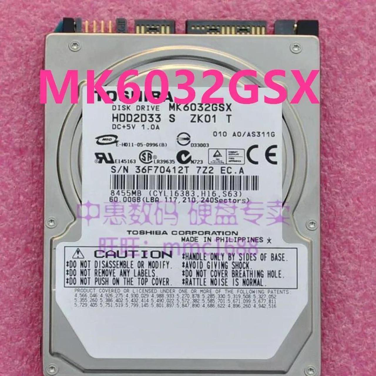 FOR Hard Disk For 60GB SATA 2.5 5400RPM 8MB Notebook Hard Drive MK6034GSX MK6032GSX MK1637GSX