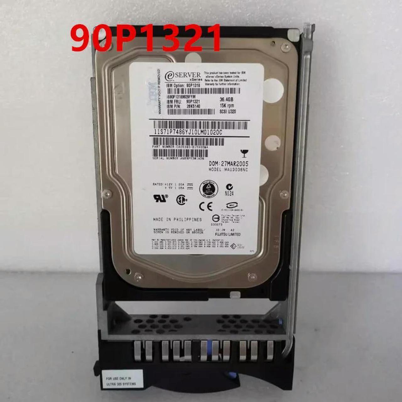 FOR Hard Disk For 36.4GB 80Pin SCSI 3.5 15000RPM 8MB Hard Drive 90P1318 90P1321 26K5140