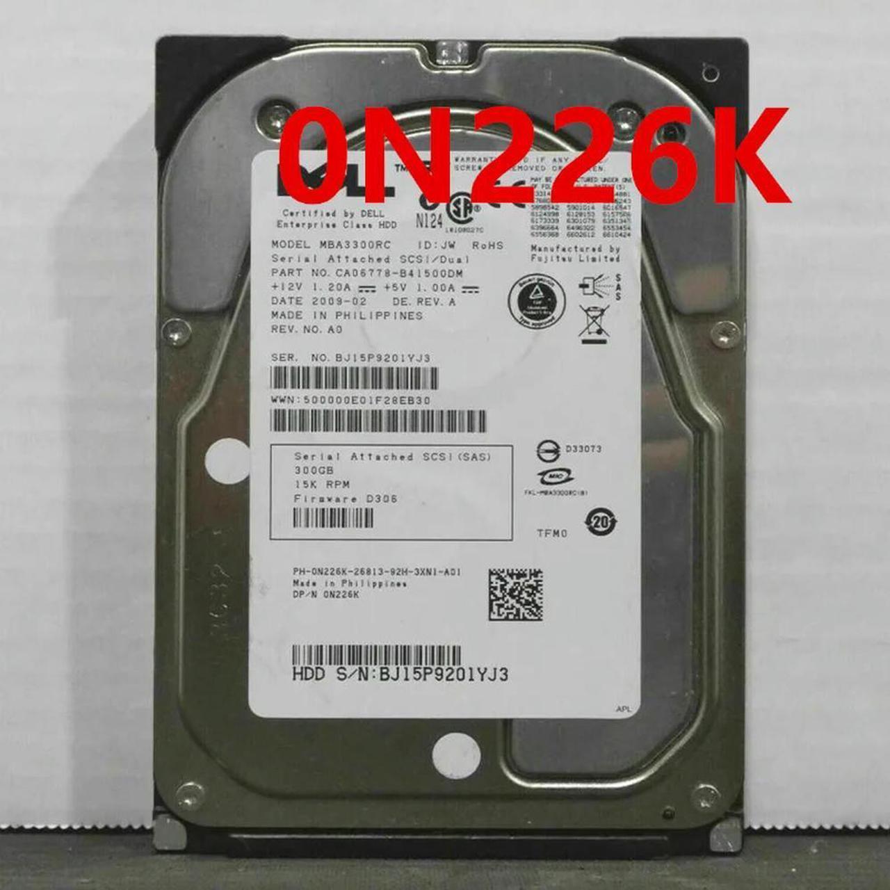 FOR Hard Disk For 300GB SAS 3.5 15000RPM 16MB Hard Drive N226K 0N226K MBA3300RC