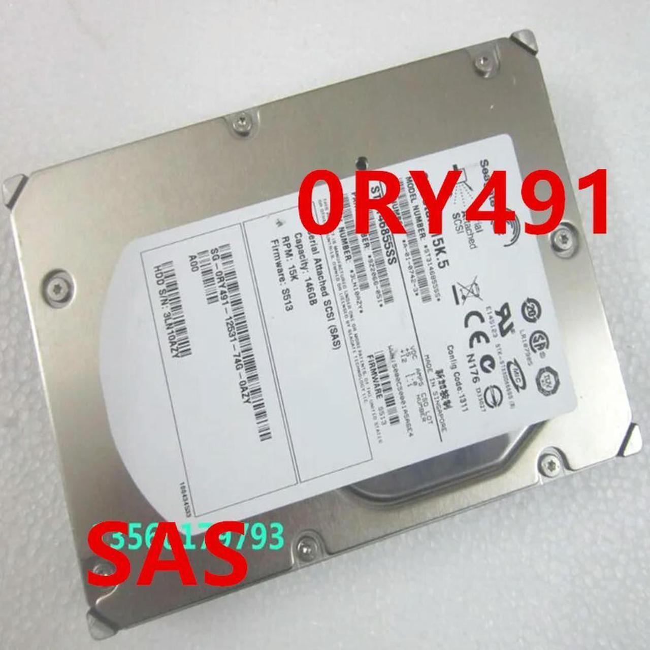 FOR Hard Disk For 146GB SAS 3.5 15000RPM 16MB Hard Drive 0RY491 ST3146855SS