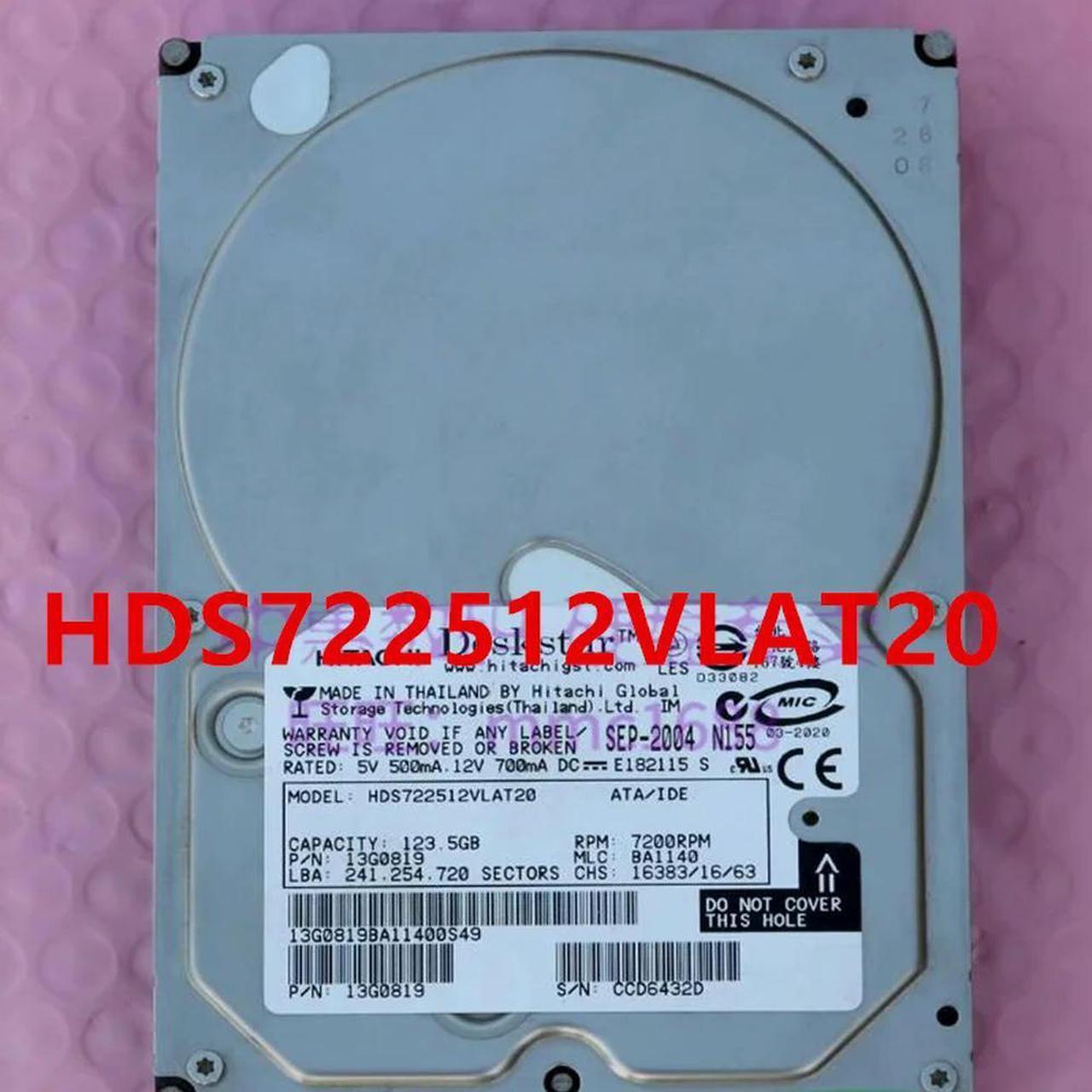 FOR Hard Disk For 123.5GB IDE 3.5 7.2K 8MB Hard Drive HDS722512VLAT20