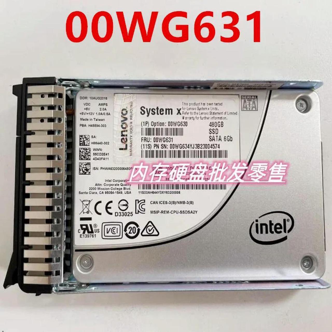 FOR Solid State Drive For X3850 X6 480GB 2.5 SATA SSD For 00WG630 00WG631 00WG634