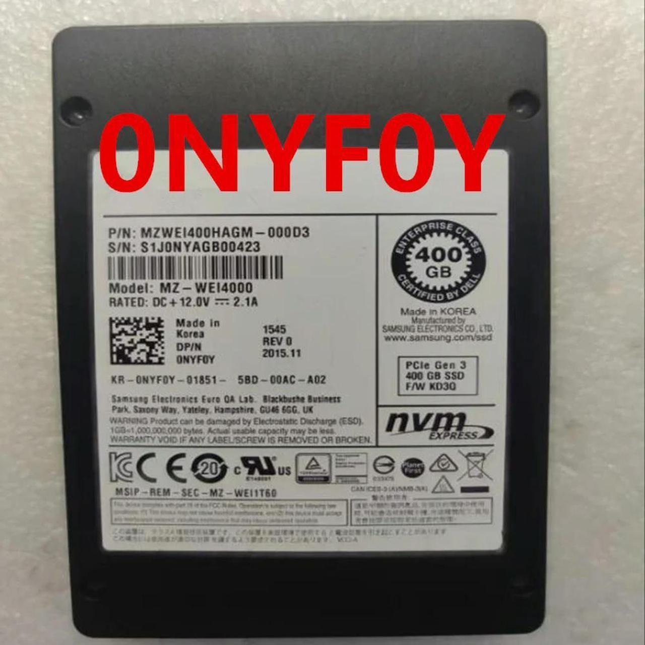 FOR Solid State Drive For 400GB 2.5 SAS SSD NYF0Y 0NYF0Y MZWEI400HAGM-000D3