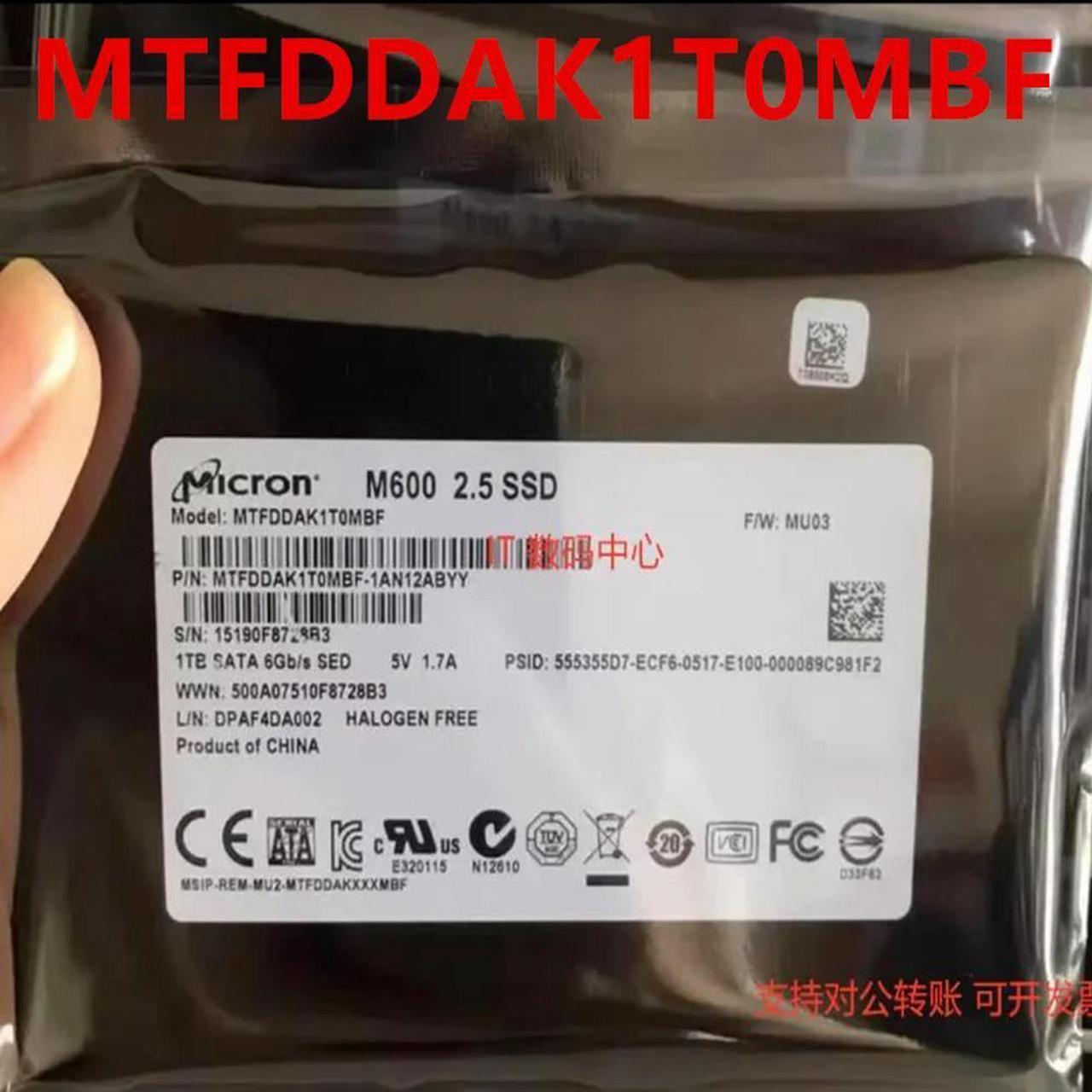 FOR Solid State Drive For M600 2.5 SSD 1TB SATA For MTFDDAK1T0MBF