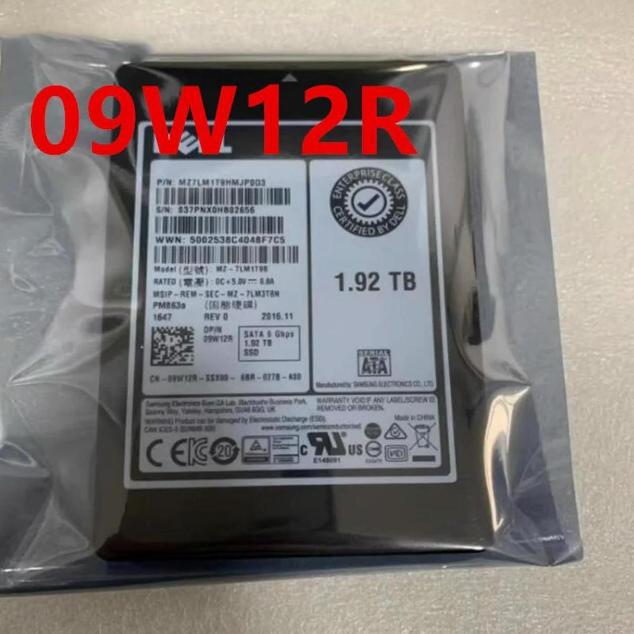 FOR Solid State Drive For R730 R740 1.92TB 2.5 SATA SSD For 9W12R 09W12R