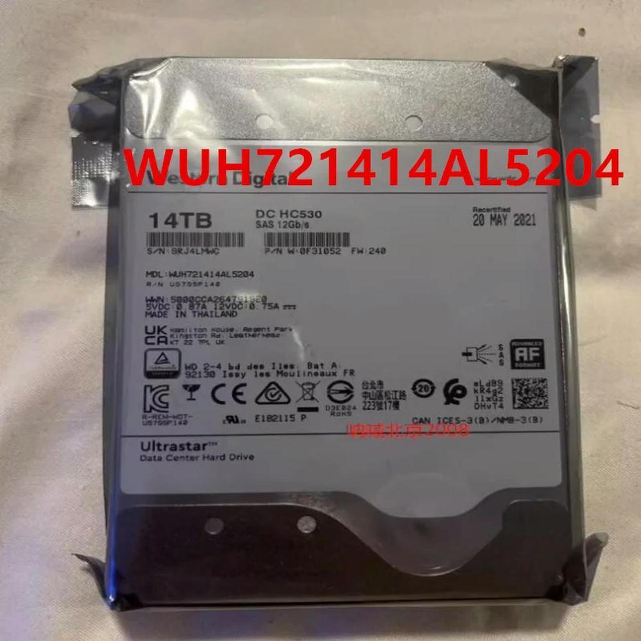 FOR Hard Disk For 14TB SAS 3.5 7200RPM 256MB Hard Drive WUH721414AL5204