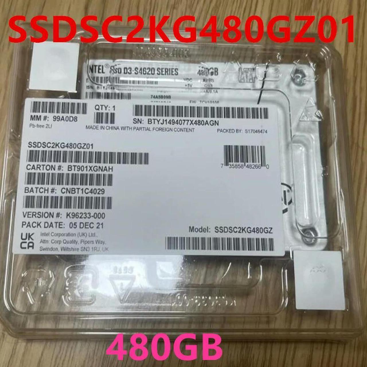 FOR Solid State Drive For SSD D3-S4620 480GB 2.5 For SSDSC2KG480GZ01 SSDSC2KG480GZ