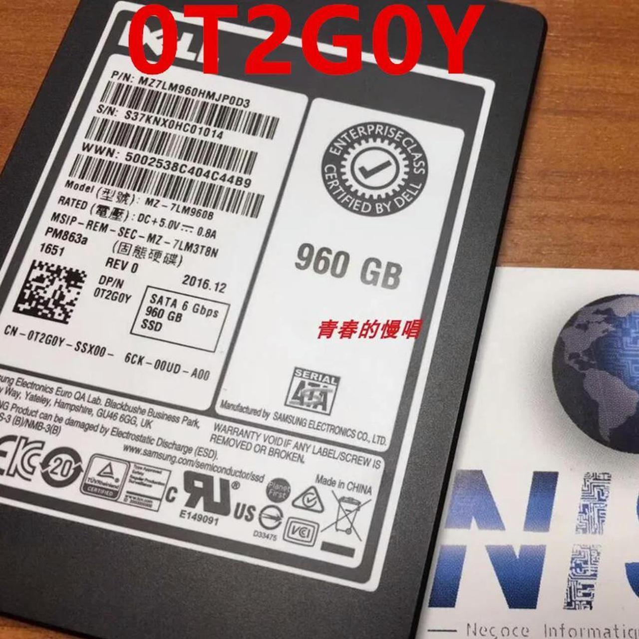 FOR Solid State Drive For 960GB 2.5 SATA SSD For 0T2G0Y T2G0Y MZ-7LM960B