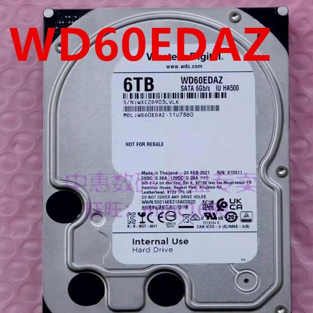 FOR Hard Disk For 6TB SATA 3.5 5400RPM 128MB Hard Drive 60EDAZ 6002FZWX