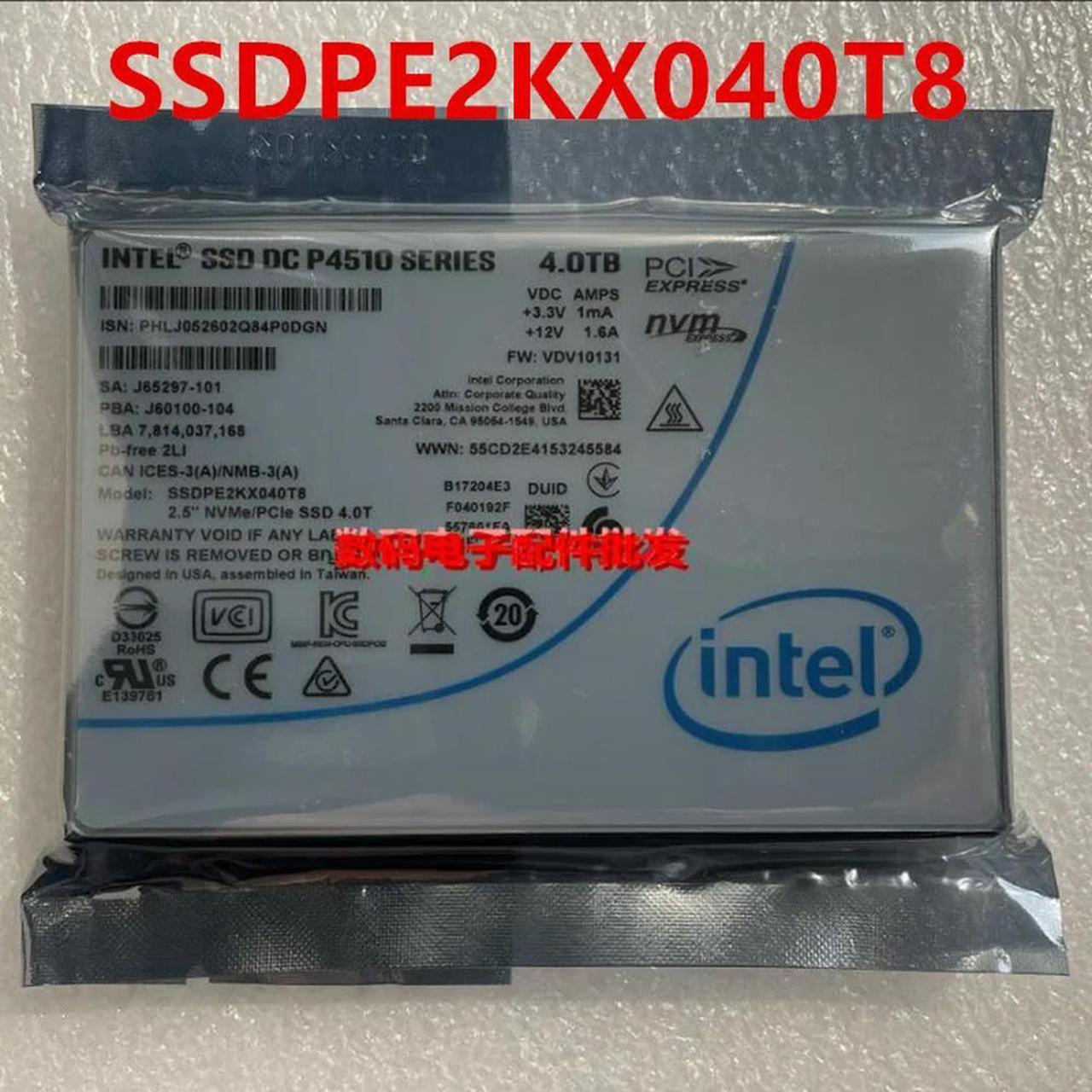 FOR Solid State Drive For SSD DC P4510 4TB 2.5 U.2 For SSDPE2KX040T8 SSDPE2KX040T801