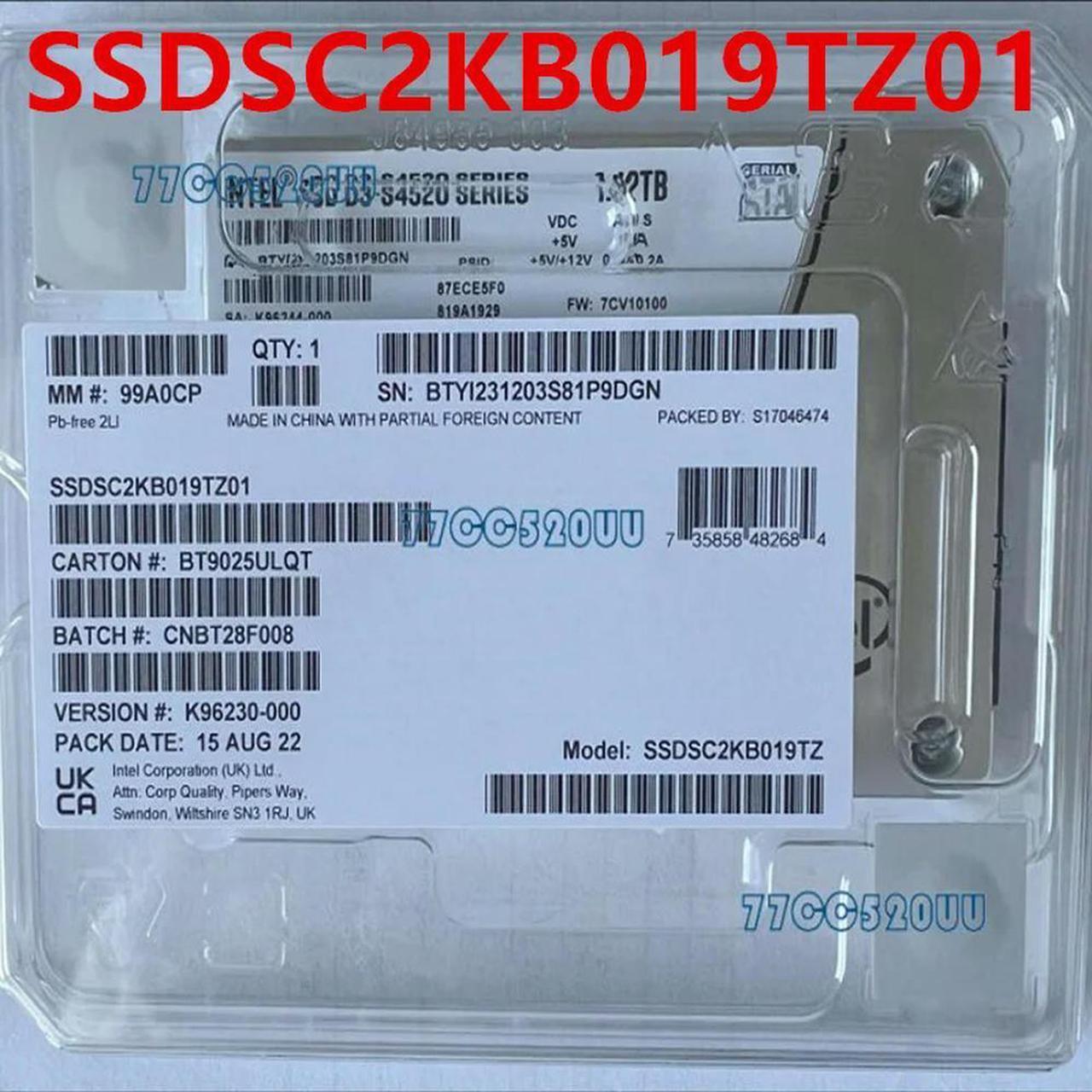 FOR Solid State Drive For SSD D3-S4520 1.92TB 2.5 For SSDSC2KB019TZ01 SSDSC2KB019TZ