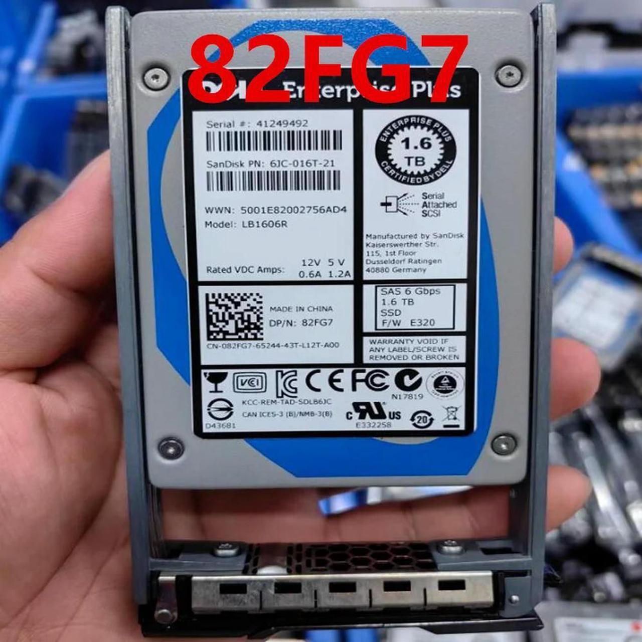 FOR Solid State Drive For SC4020 SC8000 1.6TB 2.5 SAS SSD For 82FG7 082FG7