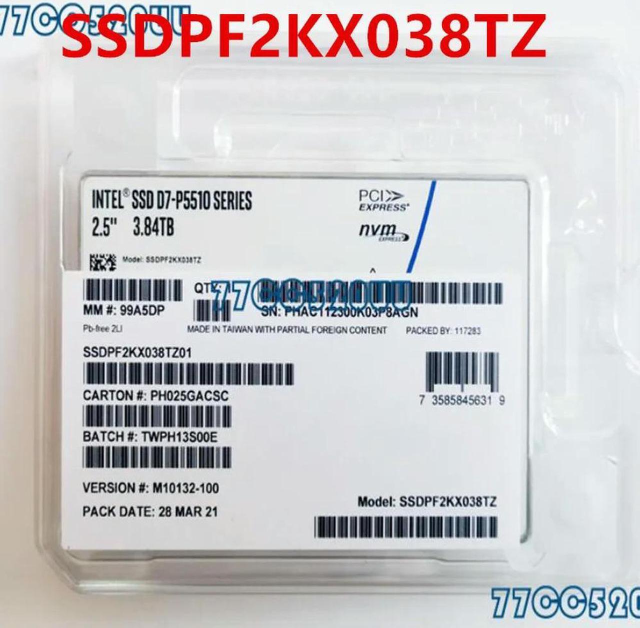 FOR Solid State Drive For SSD D7-P5510 3.84TB 2.5 For SSDPF2KX038TZ01 SSDPF2KX038TZ