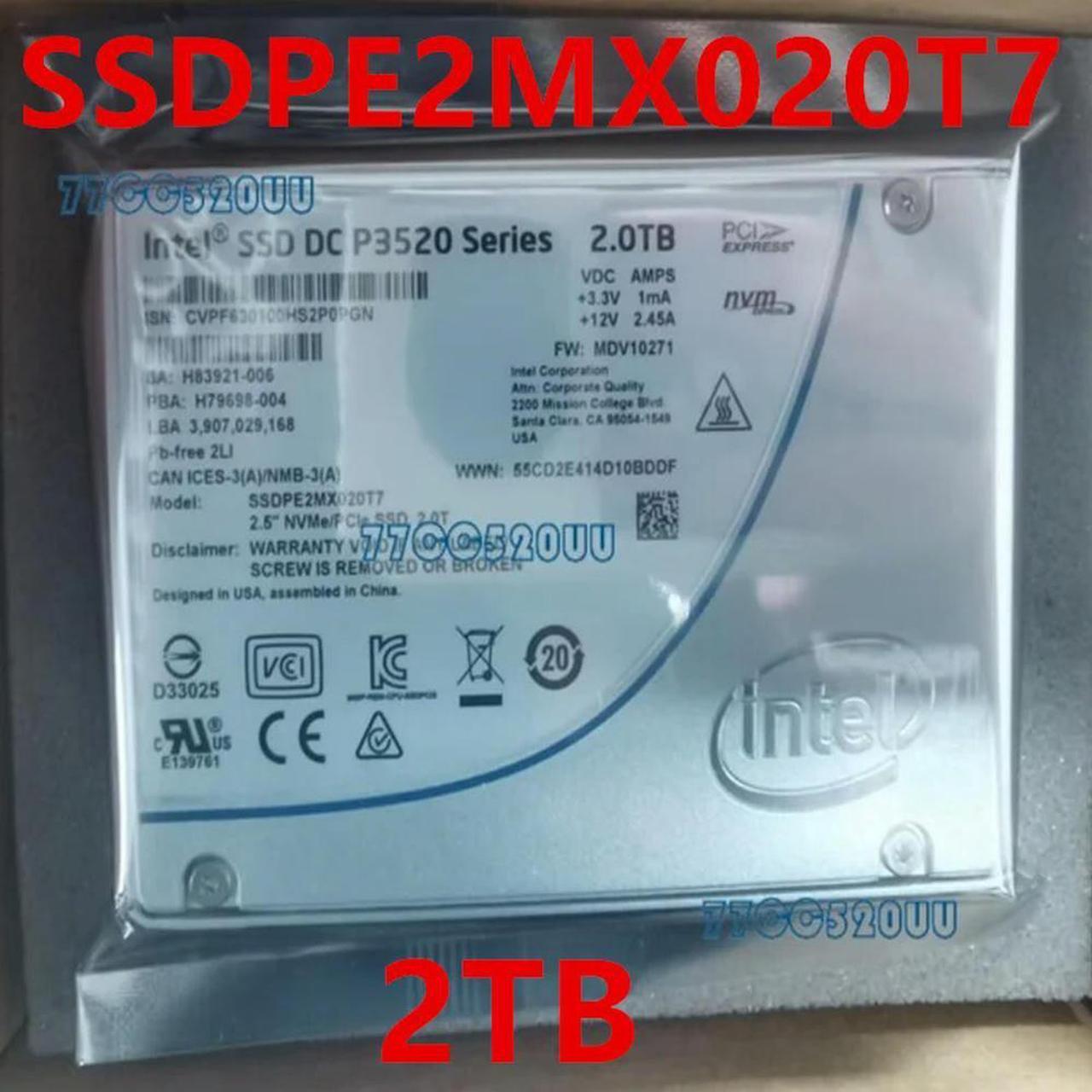 FOR Solid State Drive For SSD DC P3520 2TB 2.5 U.2 For SSDPE2MX020T7 SSDPE2MX020T701