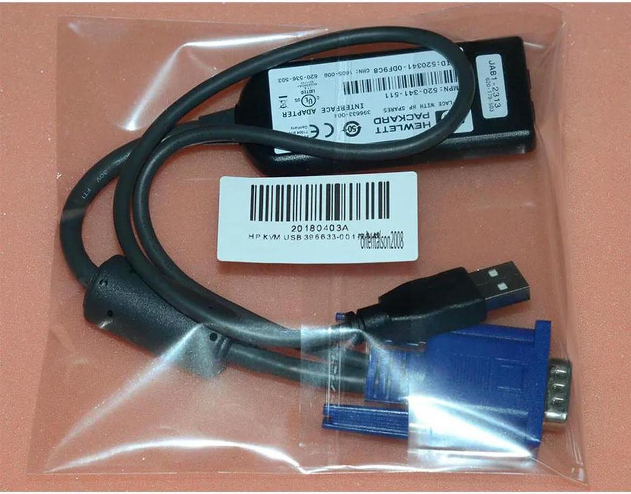 FOR 396633-001 FOR 336047-B21 KVM USB Adapter Cable 396633-001 VGA to RJ45 USB for KVM INTERFACE ADAPTER 1PK Console USB Virtual