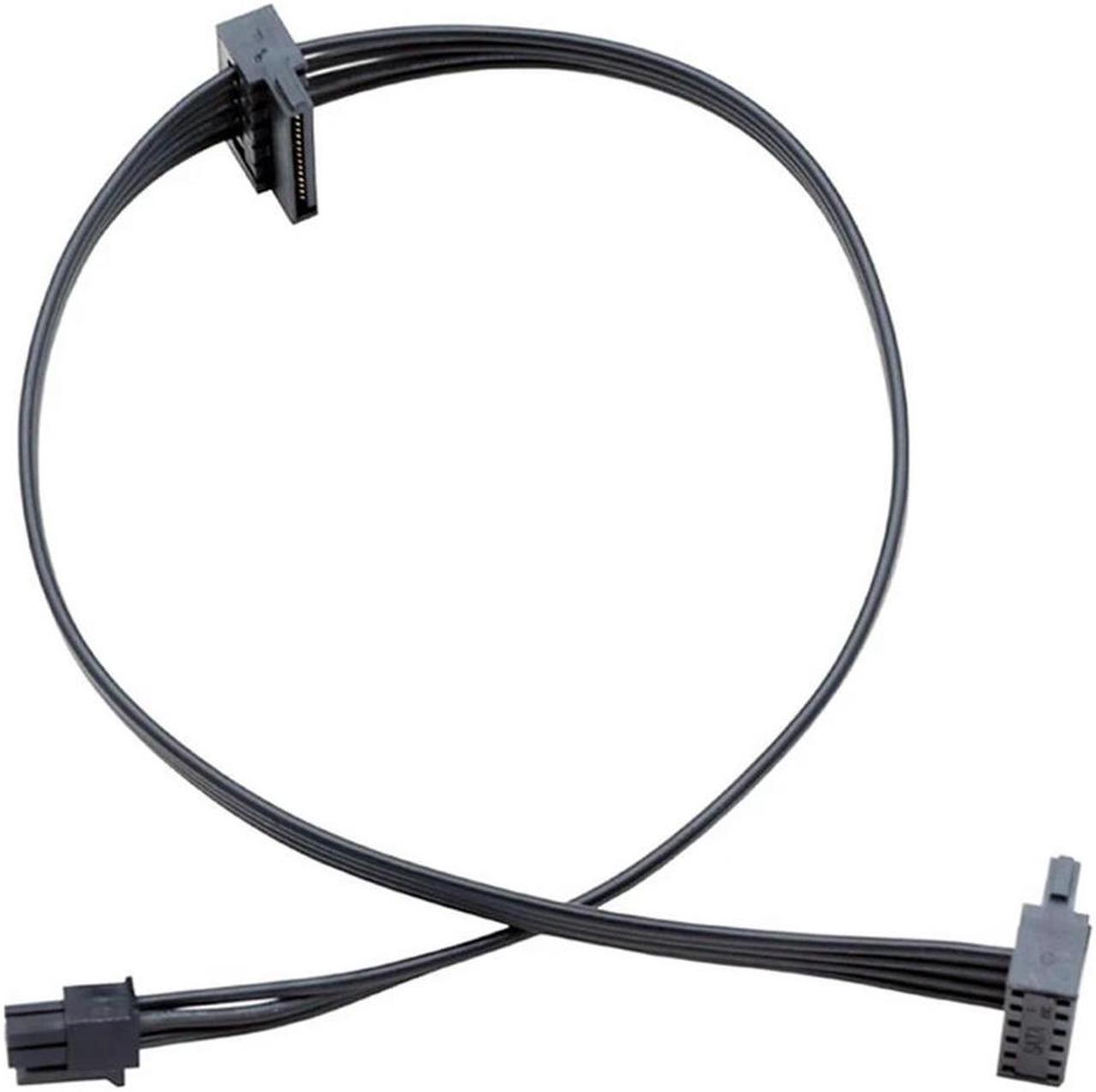 FOR 2Pcs Mini 4Pin To Dual 15Pin SATA HDD Power Cable Mini 4P To Serial SSD Dual HDD Power Cable 45Cm/17.7Inch