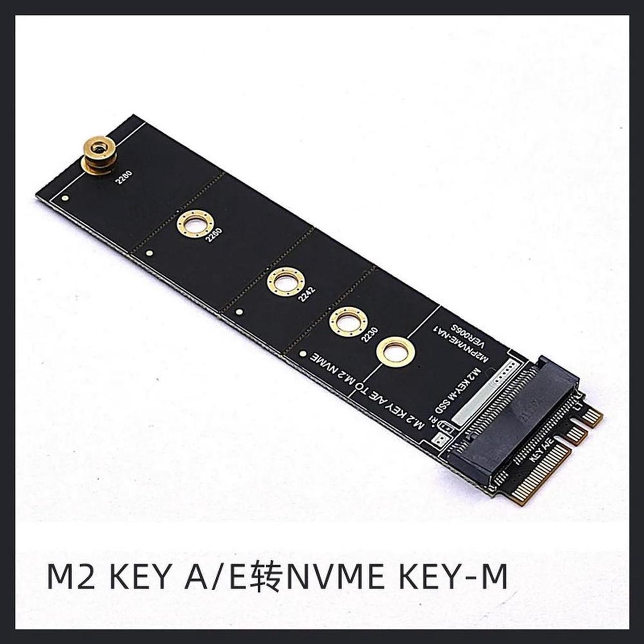 FOR M.2 A+E KEY Slot To M.2 NVME Adapter Card NGFF To KEY-M Expansion Card Nvme PCI Express SSD Port Expansion Adapter