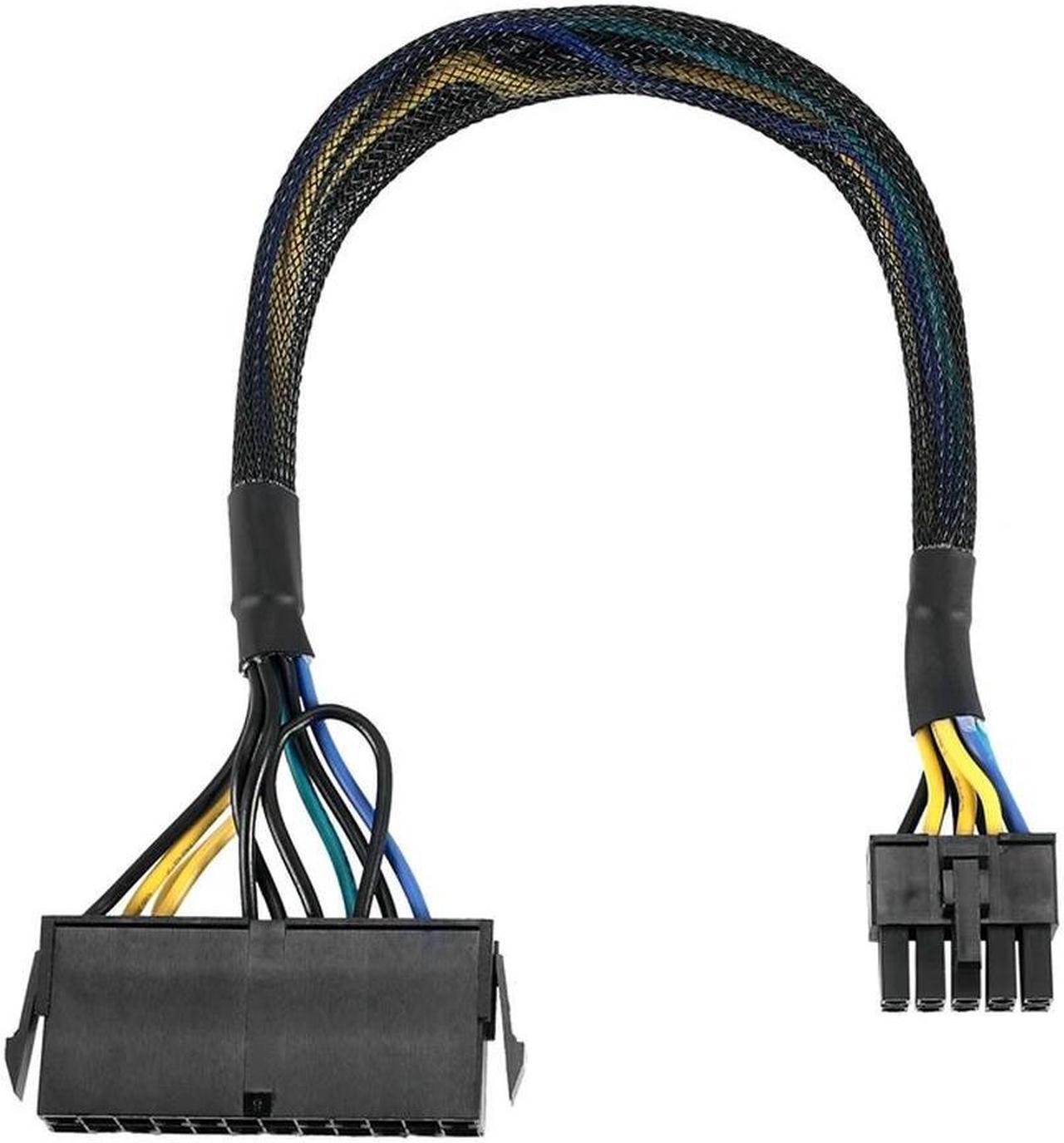 FOR 24 Pin To 10 Pin ATX PSU Main Power Adapter Braided Sleeved Cable FOR PC And Servers 12-Inch(30Cm)