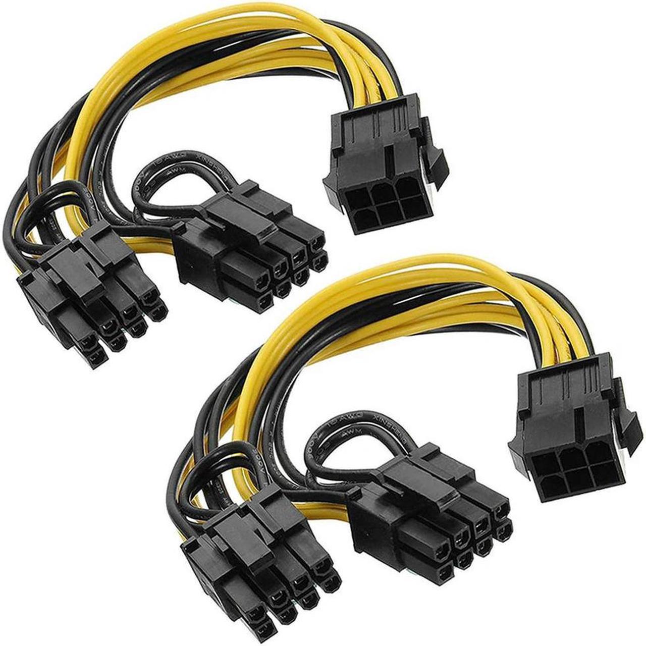 FOR 6 Pin To Dual 8 Pin Pcie Adapter Power Cables 6 Pin To Dual Pcie 8 Pin (6+2) Image Card PCI Express Power Adapter