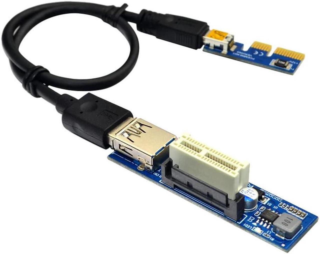 FOR PCI-E 1X Extension Cable PCI-E MINI Right Interface USB3.0 Extension Cable Pcie Adapter Cable 60Cm