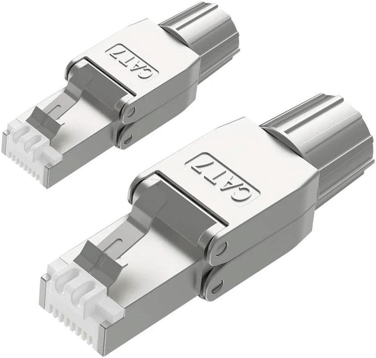 FOR 2 Pcs for RJ45 CAT7 Connectors Tool Shielded Toolless Modular Network Plug for Installation Cable