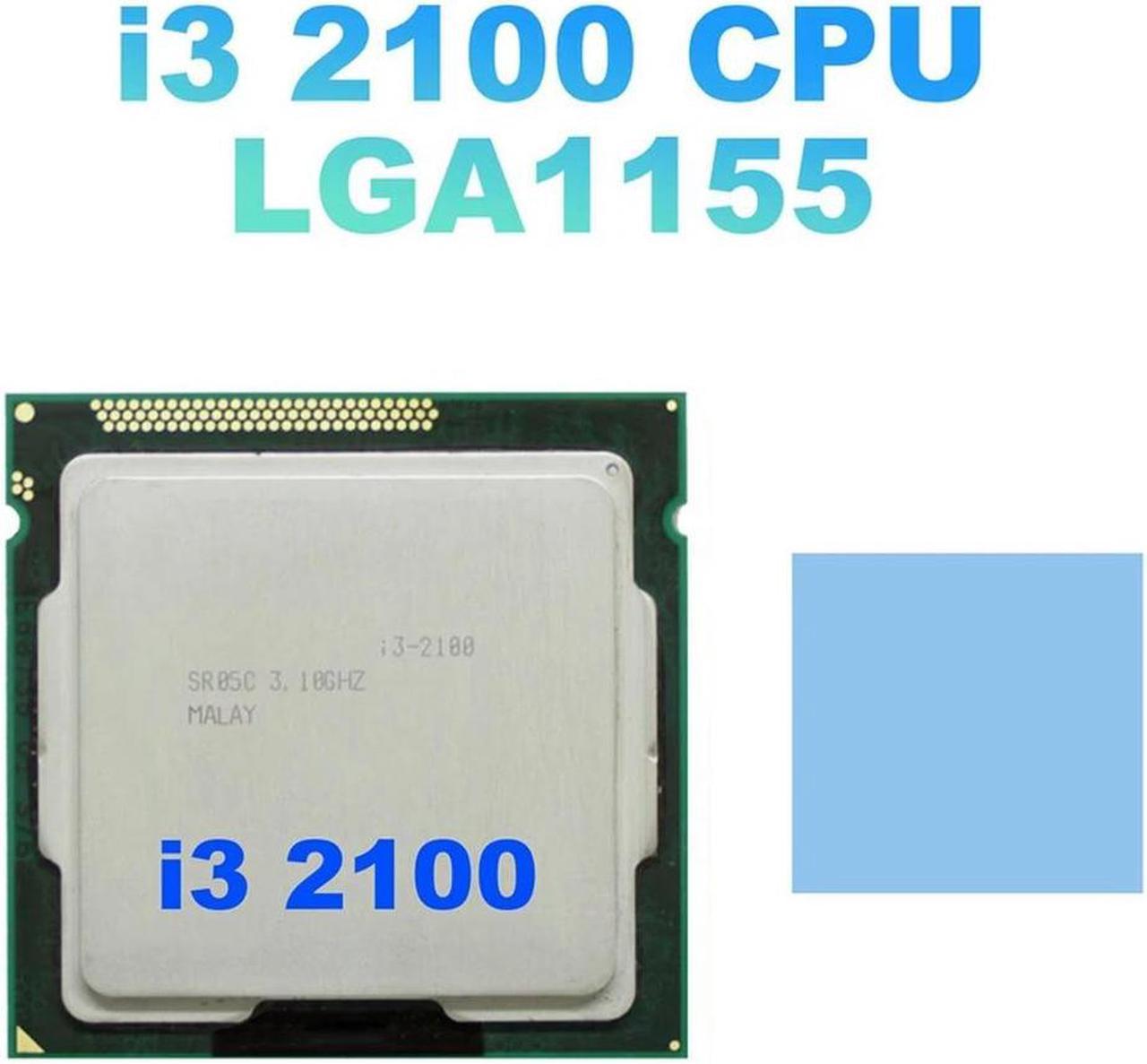 FOR I3 2100 CPU LGA1155 Processor+Thermal Pad 3MB Dual Desktop CPU For B75 USB Mining Motherboard