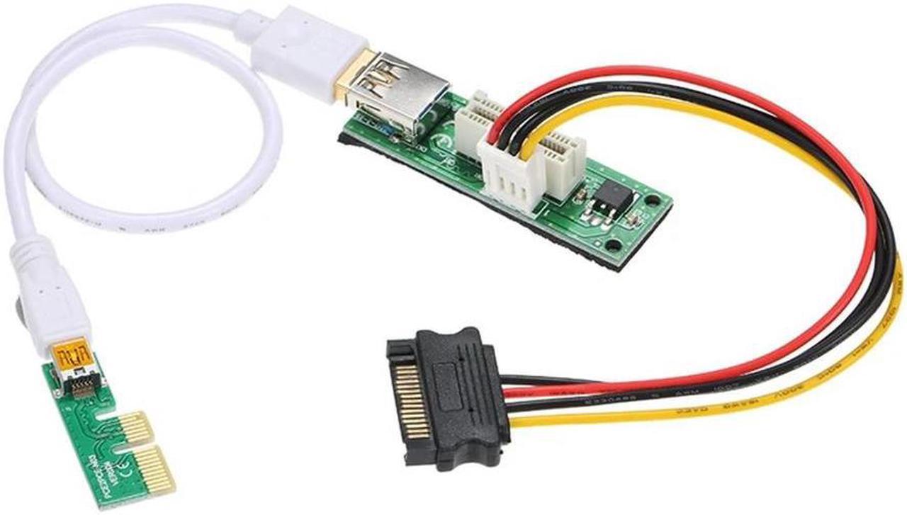 FOR Mini PCI-E X1 Extension Cable PCIE 1X Expansion Riser Card With USB Cable And SATA Cable