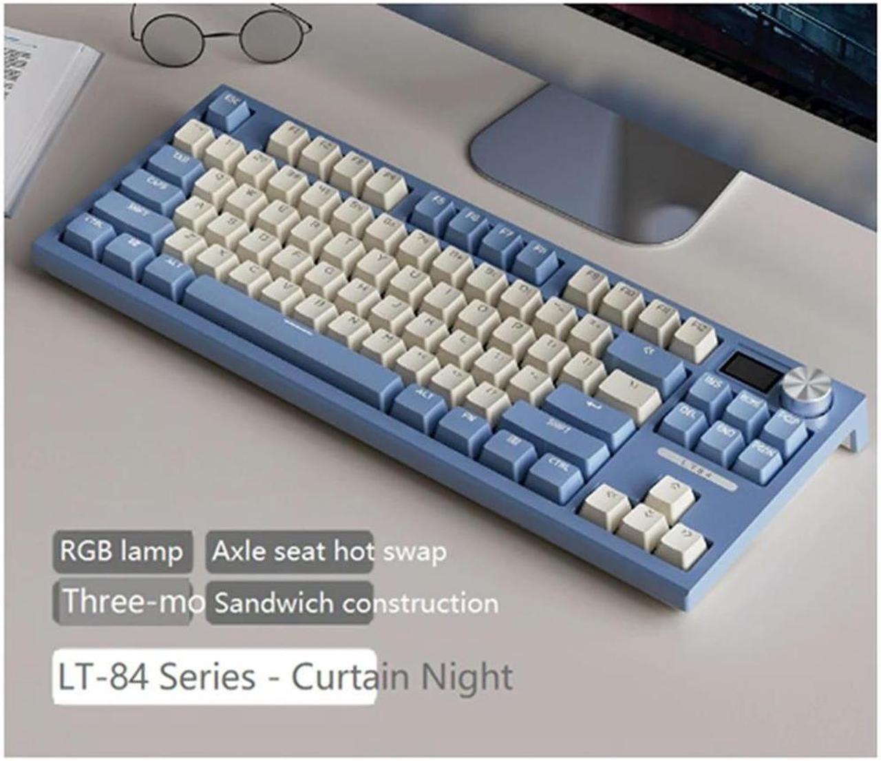 FOR LT84 2.4G Wired Illuminated Gaming Mechanical Keyboard Sea Air Mechanical Switch