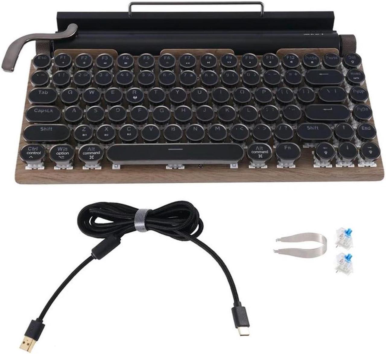 FOR Typewriter Keyboard Keyboard USB Mechanical Punk Keycaps 83 Keys For Desktop PC/Laptop