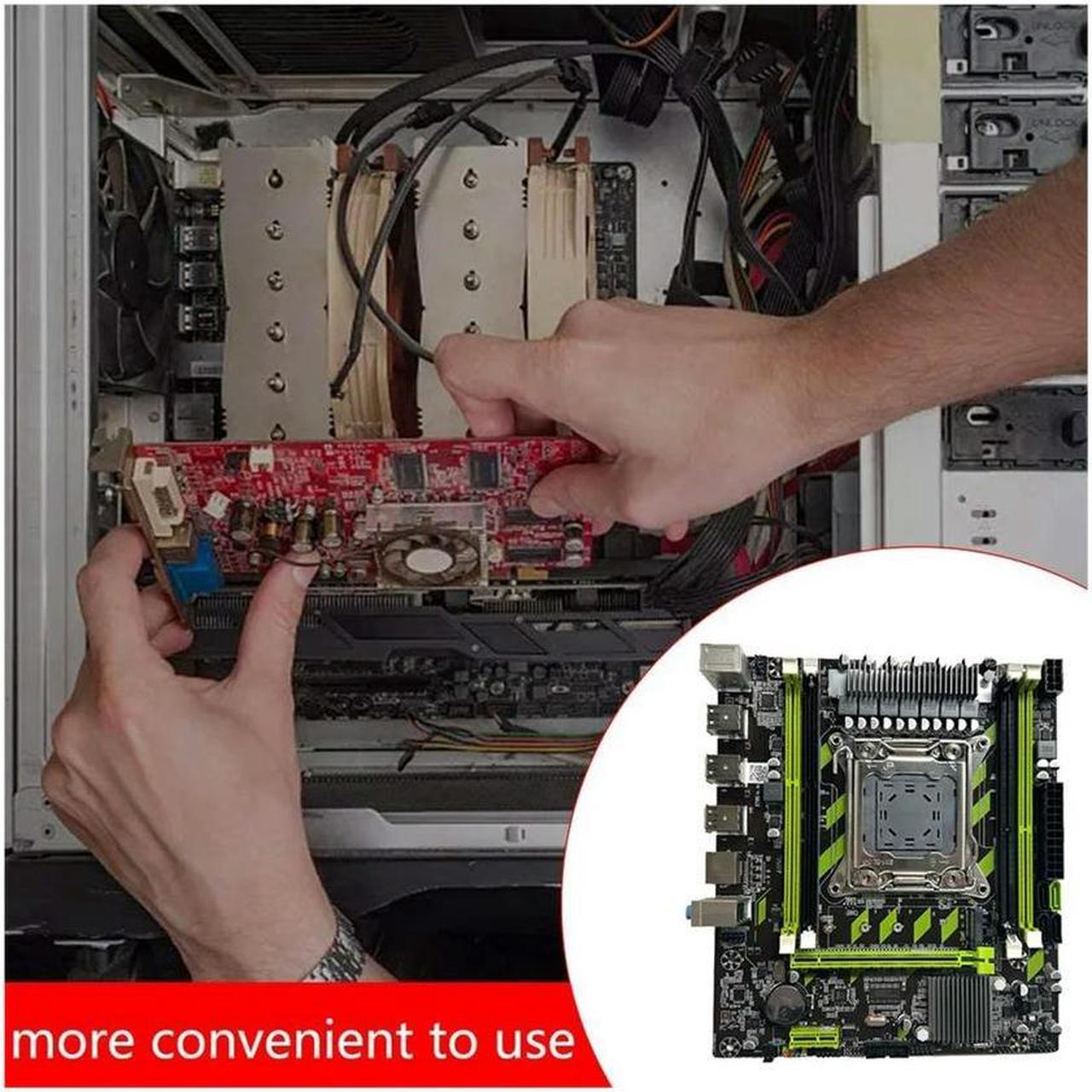 FOR X79G LGA2011 Motherboard+E5 2670 V2 CPU+4X4G DDR3 RAM+Thermal Grease+SATA Cable Support M.2 NVME PCIE X16 USB2.0 SATA3.0