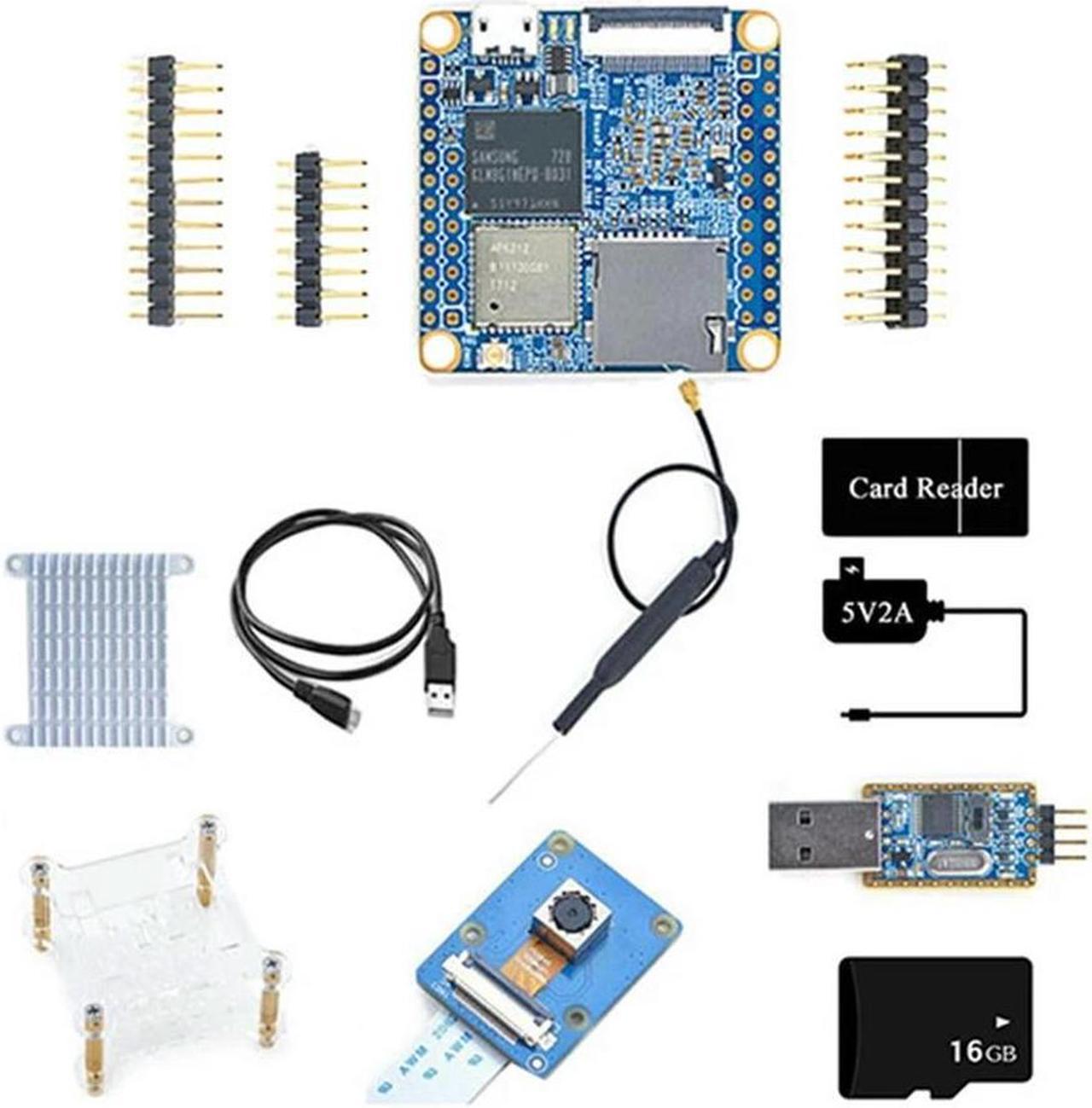 FOR pi Development Board+CAM500B Cam 16G Kit 512MB+8GB EMMC Wifi+BT Run Ubuntu IOT Development Board,US Plug