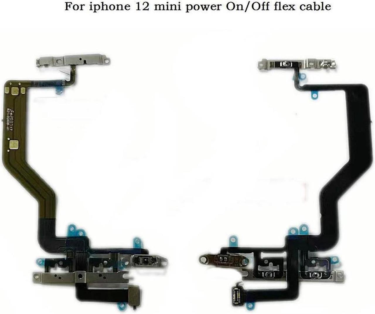 FOR 12 A2172 12 Pro A2341 12 Pro Max Power On/Off Flex Cable With Metal Pieces Ribbon