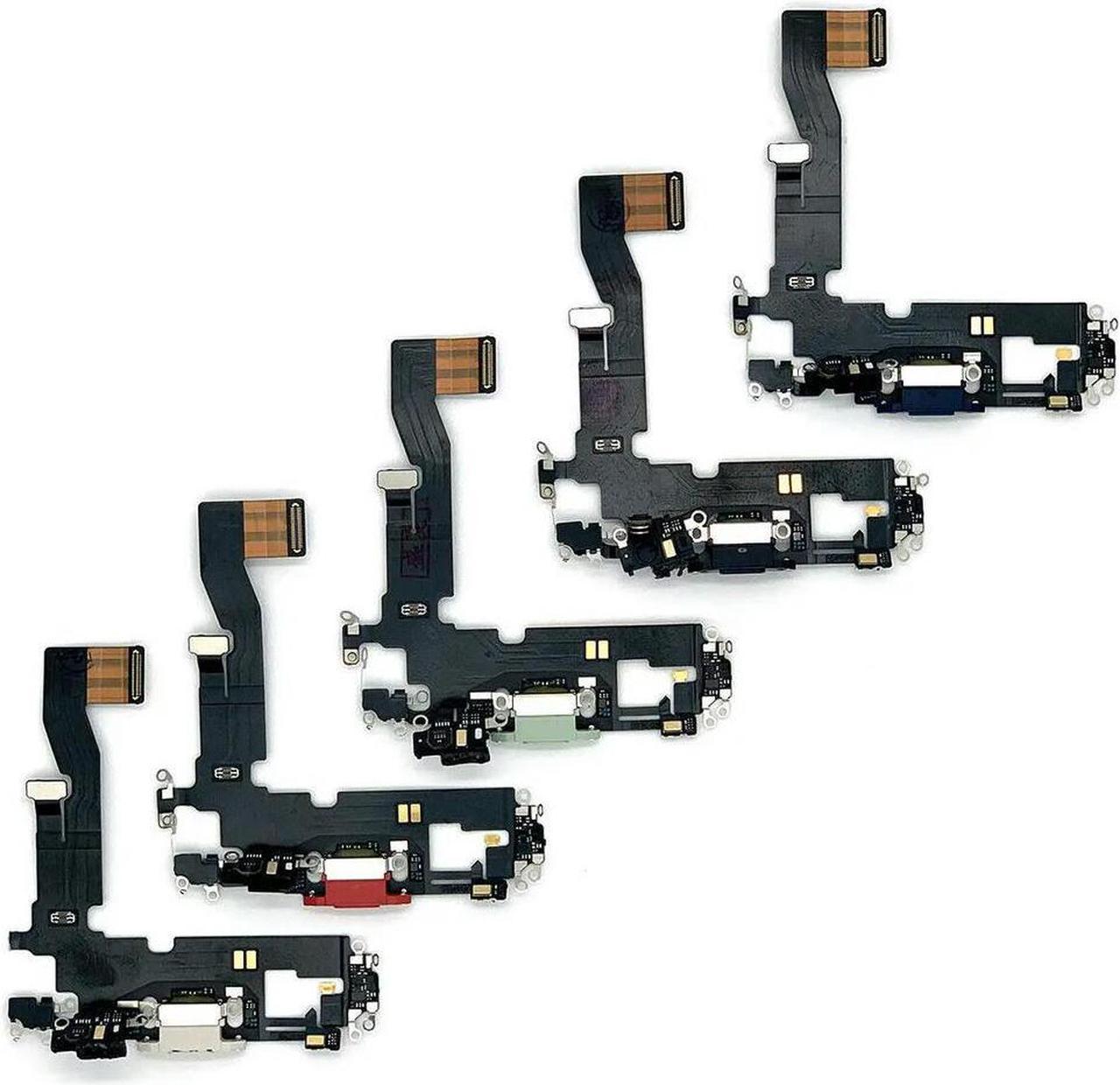 FOR For 12 6.1 Charging Port Charger Dock Mic Audio Flex Cable Ribbon Black White Red Blue Green Purple