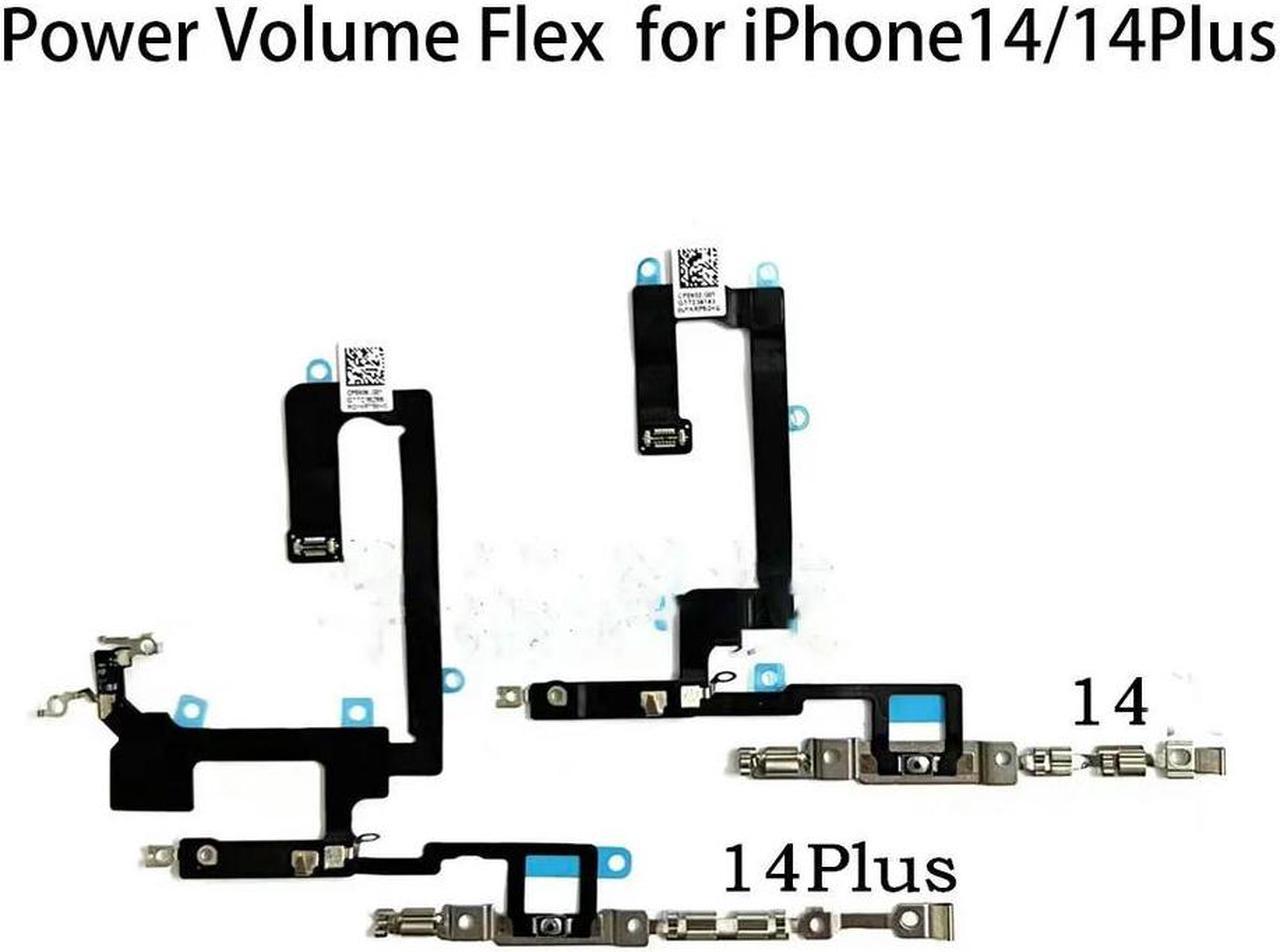 FOR 14 Plus Pro Max Power Switch Volume Button Flex Cable Replacement Parts Power On Off Button Flex Cable