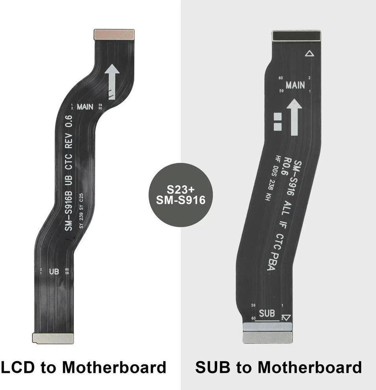 FOR S23+ SM-916 LCD Charging Port Motherboard Connector Flex Cable Ribbon Repair Part