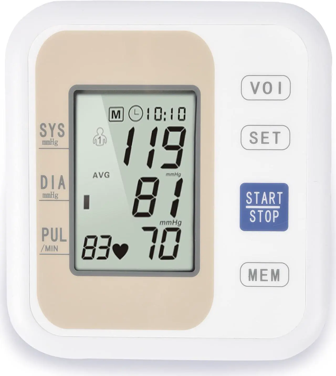 Alt view image 2 of 7 - Medical Upper Arm Blood Pressure Monitor; With 99-Reading Memory and Large Screen, Soft Wide-Range Cuff